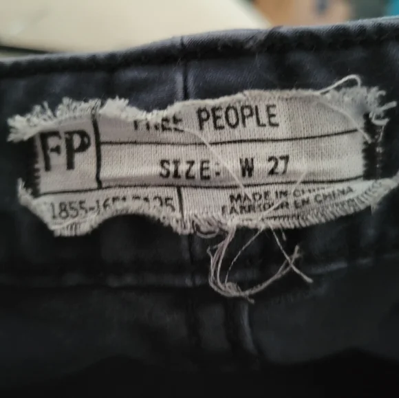 Free People Gray Velvet feel Back Zip Pants size 27 - Picture 5 of 6